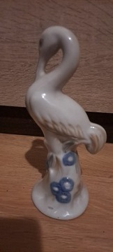 Figurka porcelanowa czapla wołyń połonne