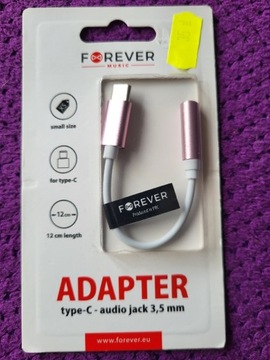 Adapter typ C audio jack 3,5 mm Forever