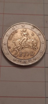 2 Euro Grecja 2002 Europa porwana przez Zeusa "S"