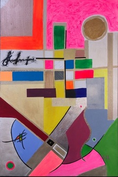 Obraz akryl abstrakcja "Symfonia w kolorze" 90x60