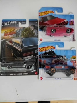 Hot Wheels minizestaw Proton, Jeep, Pontiac 1:64