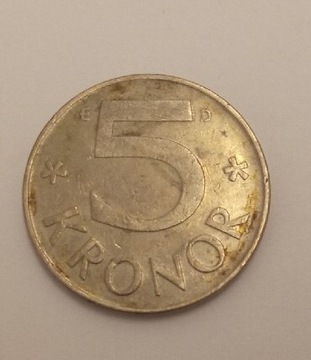 Szwecja 5 kron 1987 rok