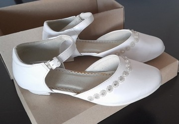 Buty komunijne białe dla dziewczynki r.33