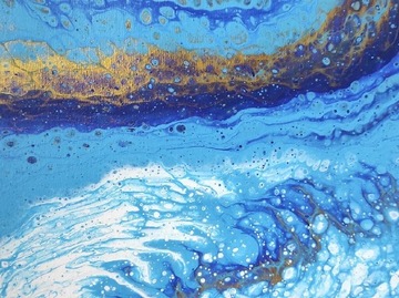 Obraz "Spokój" akryl abstrakcja Pouring