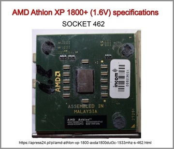 AMD Athlon XP 1800+ (1.6V) Socket 462