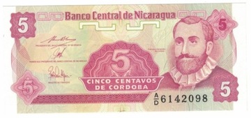 Nicaragua  5  Centavos 1991 r