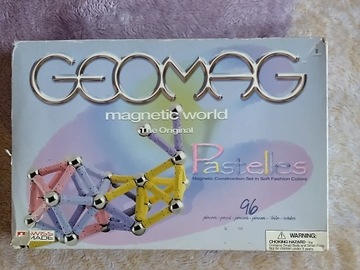 GeoMag Pastelowy - Klocki magnetyczne 96 elementów