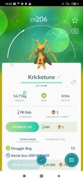 Pokemon Go Shiny Kricketune Trade