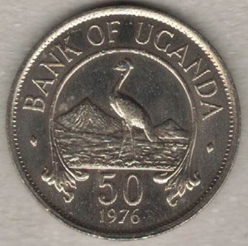 Uganda 50 cents centów 1976