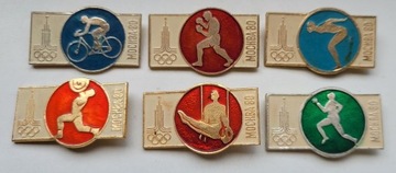Odznaki ZSRR 6 szt. Sport Olimpiada