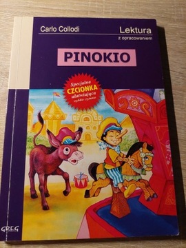 Lektura szkolna Pinokio dla młodzieży GREG
