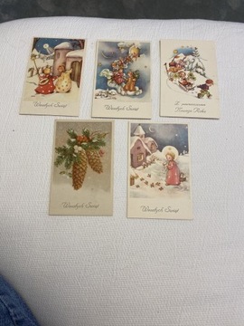 Pocztówki dawne Boże Narodzenie lata 50-te