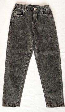 ZARA spodnie CZARNE jeans luźne 140
