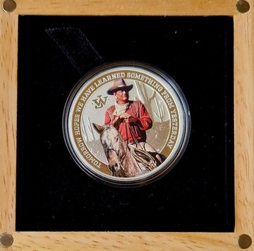Srebrna moneta kolekcjonerska John Wayne