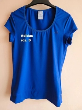 Szafirowy T-shirt Adidas roz. S