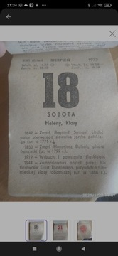 Kartka z kalendarza 1973