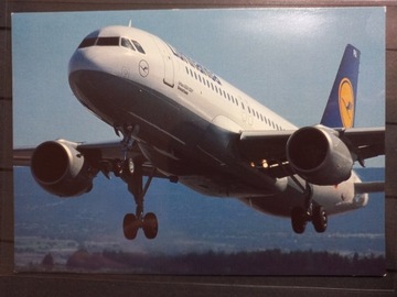 Pocztówka Lufthansa Lotnictwo Airbus A320-200