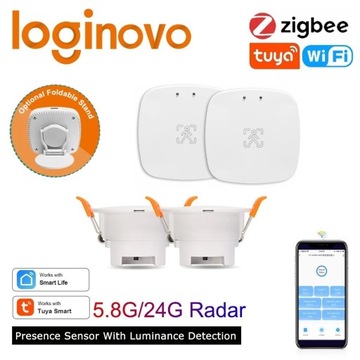 Czujnik Obecności Tuya ZIGBEE Sufit. Loginovo 230V