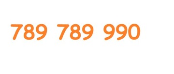 789 789 990 ZŁOTY NUMER ORANGE
