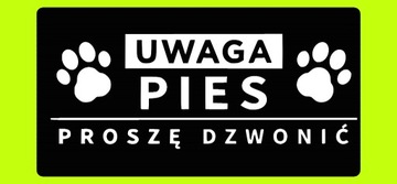 Tabliczka ostrzegawcza uwaga pies