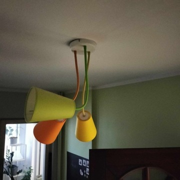 Lampa sufitowa trzy kolory młodzieżowa