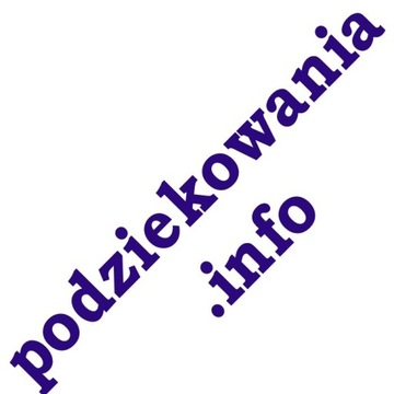 Podziekowania.info - domena info + serwis