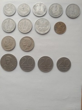 Kolekcja 15 unikatowych monet 1949-1989 