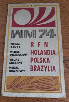 PROPORCZYK  mistrzostwa świata w piłce nożnej 1974