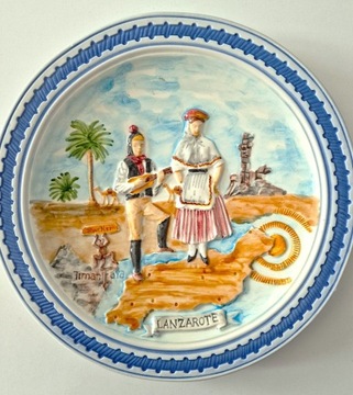 Talerz dookoracyjny porcelana Lanzarote Vintage 