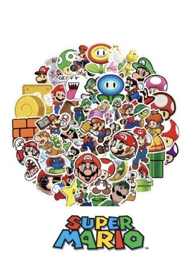 50 Sztuk Naklejek Super Mario