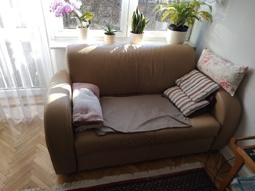 Sofa do spania .fotel skorzane