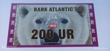 200 UR - Seria niedzwiedzie - Atlantic Bank - 2016