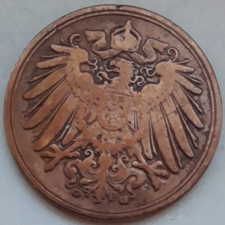 Cesarstwo Niemieckie 1 fenig,  1906 G
