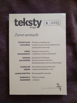 Teksty Drugie, nr1/2015, Zwrot sarmacki