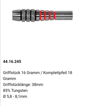 Barrel DART MP   16gr / 18gr Lotki 