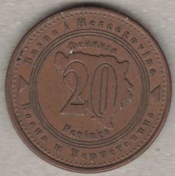 Bośnia i Hercegowina 20 fenigów 2004  22 mm