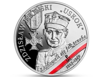 Moneta srebrna 10 zł Zdzisław Broński „Uskok” 2022