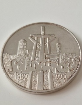 Moneta Solidarność 1990, srebrna