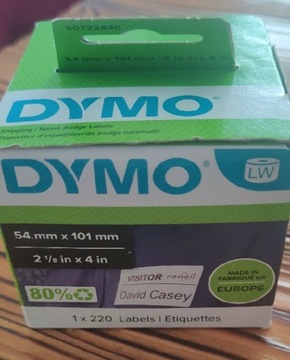 Etykiety 99014 do DYMO LW 54 x 101mm 220 szt. Oryg