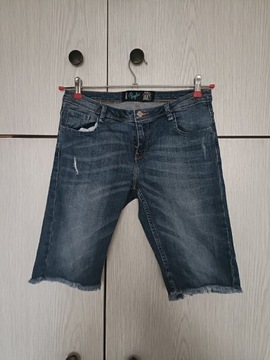 Jeansowe szorty Regular Shorts Cropp 38 M szarpane