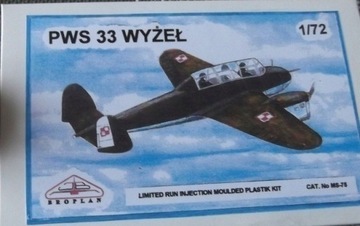 PWS-33 WYŻEŁ 1938 BROPLAN WTRYSKI 1/72 pilot720.pl