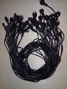 Kabel zasilający czarny, PE+N, 10/16A,250V, 2m