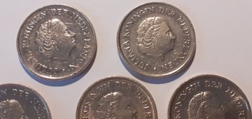 Holandia zestaw 6x25 Cent 2x1 Gulden