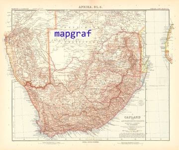 AFRYKA POŁUDNIOWA 1 oryginalna mapa z 1906 roku 74