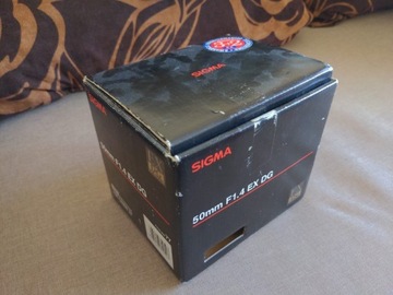 Pudełko Sigma 50mm F1.4 EX DG 