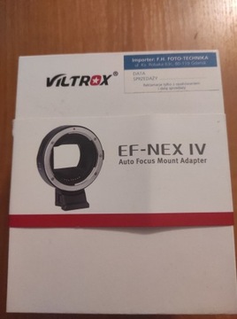 Adapter Viltrox EF-NEX IV Canon EF i EF-S na Sony