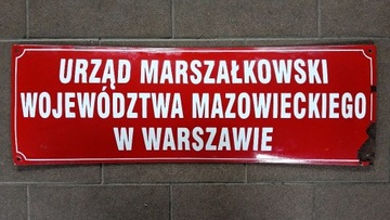 Tablica urzędowa emaliowana emalia Warszawa (192)