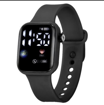 Czarny zegarek smartwatch nowy nieodpakowany