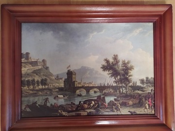 Obraz wyładunek barki Claude-Joseph Vernet włoska 