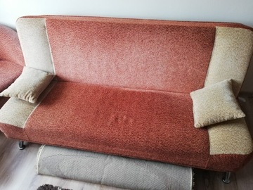 Wypoczynek, komplet, łóżko / sofa + 2 fotele 